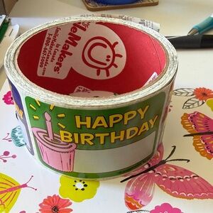 SmileyMakers Happy Birthday Sticker Roll